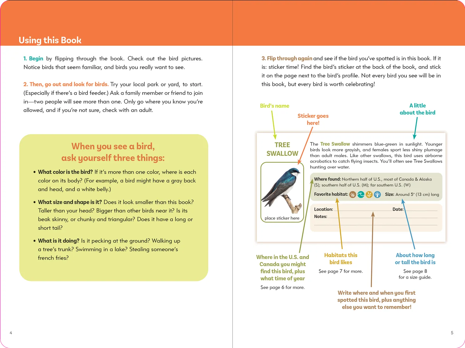 Peter Pauper Press Birder's Logbook klistremerkebok fugl