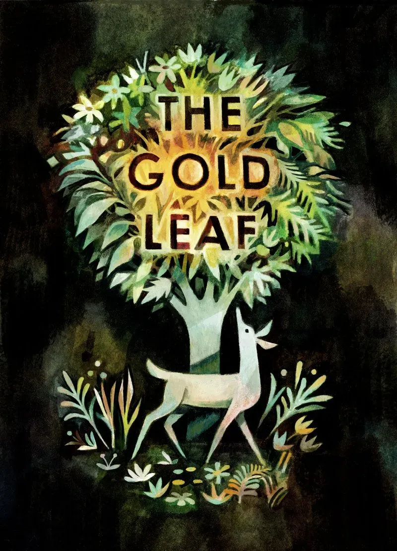Abrams The Gold Leaf bildebok innbundet skogfortelling