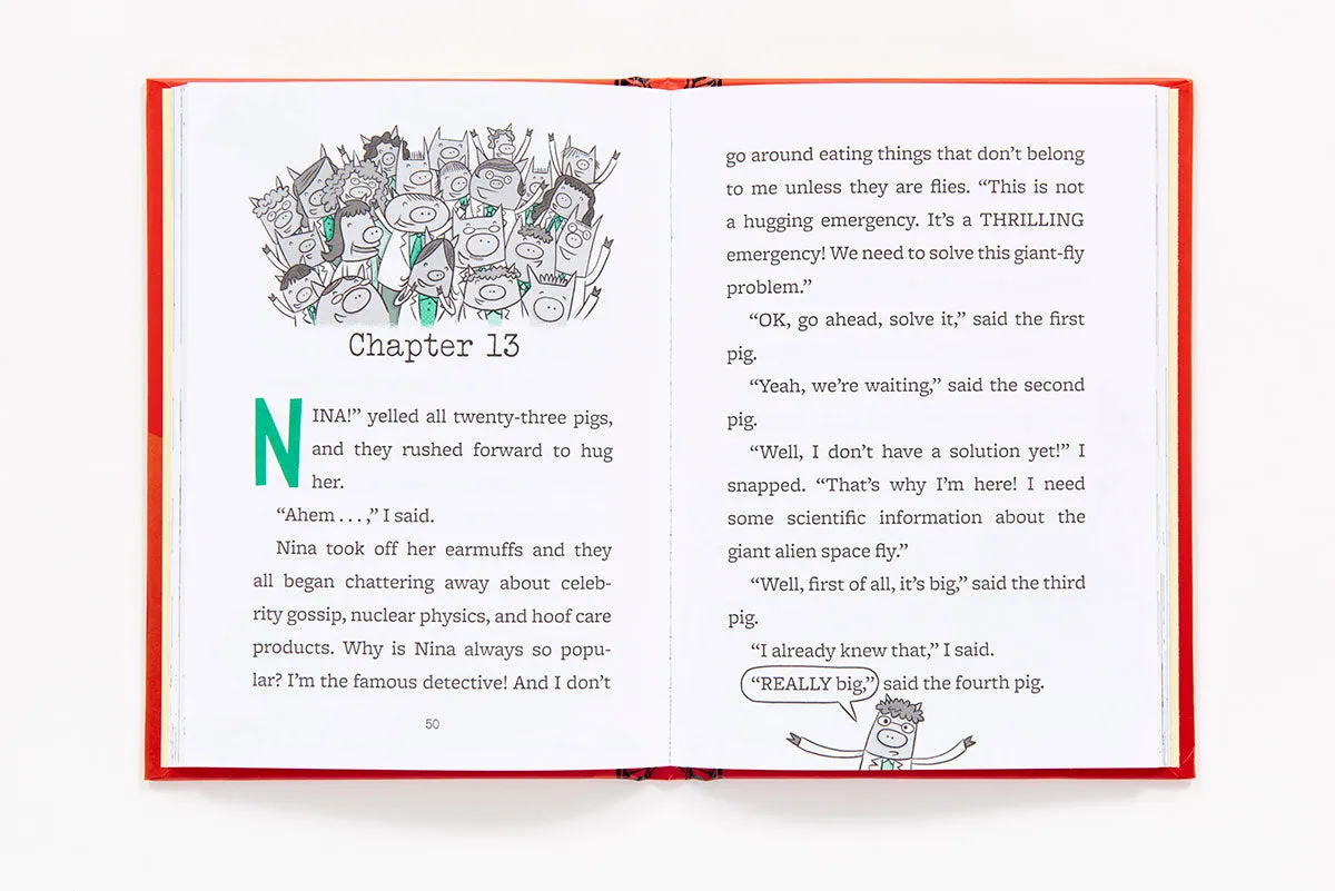 Abrams Inspector Flytrap 2 innbundet barnebok humor