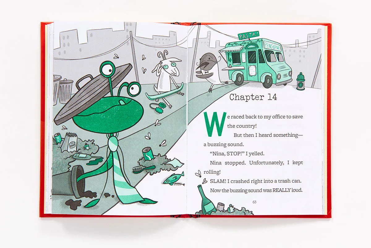 Abrams Inspector Flytrap 2 innbundet barnebok humor