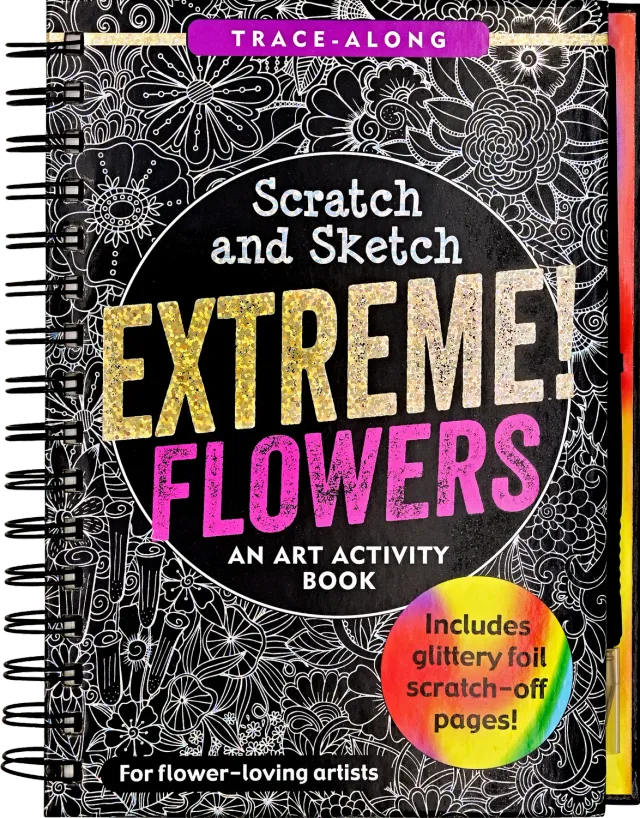 Peter Pauper Press Scratch and Sketch Extreme! Flowers skrapebok