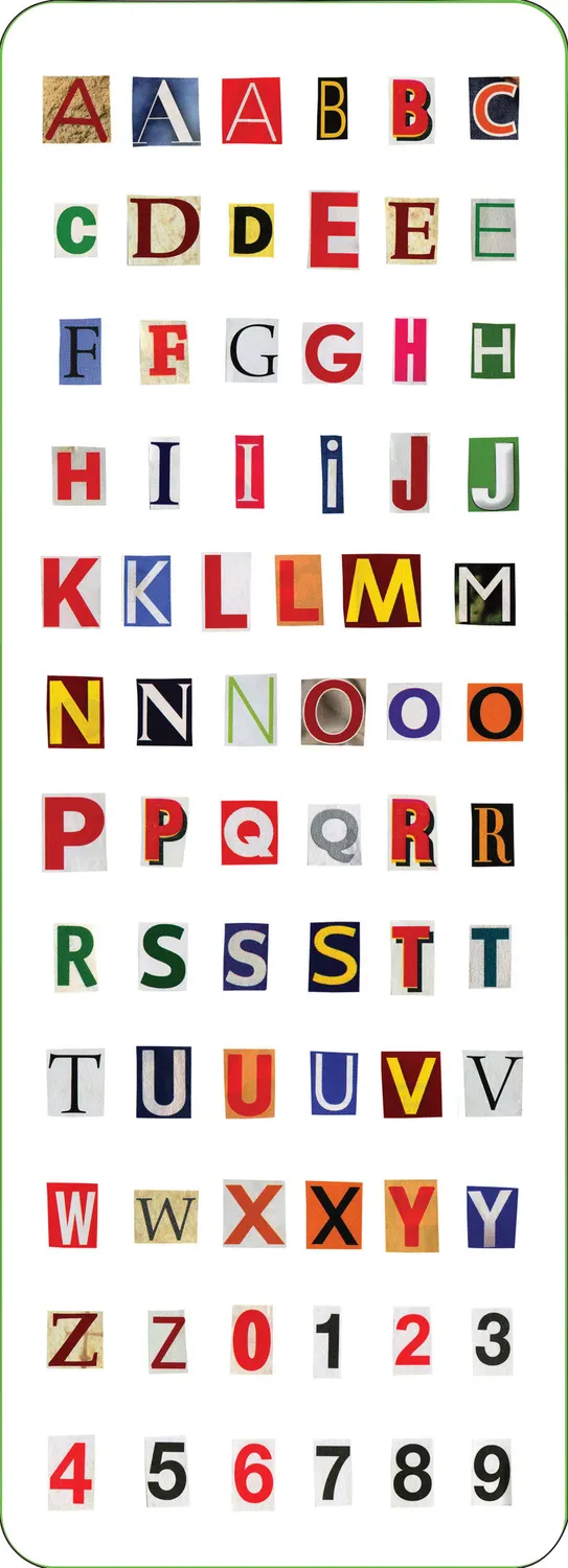 Peter Pauper Press Letters Numbers klistremerker 400+ stk