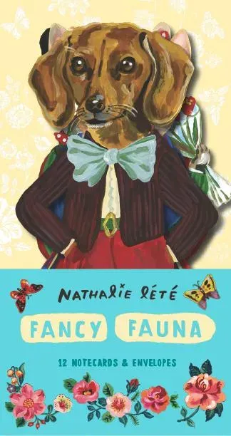 Abrams & Chronicle Books Fancy Fauna kortsett 12 notatkort