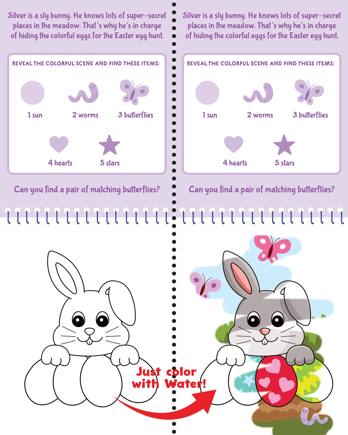 Peter Pauper Press Easter malebok med vannpenn 4 brett