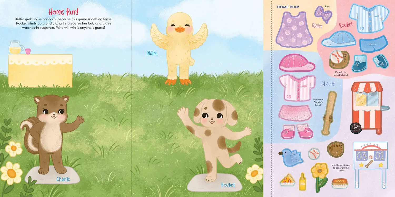 Peter Pauper Press Animals Sticker Doll Dress-Up Book klistremerkebok 200+ stk