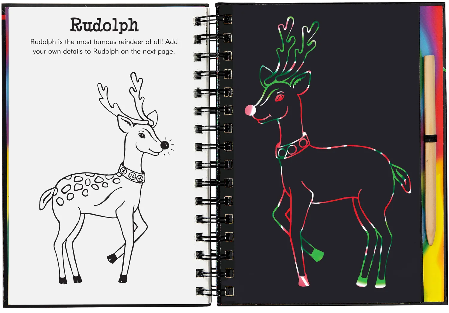 Scratch and Sketch Merry Christmas skrapebok jul for barn