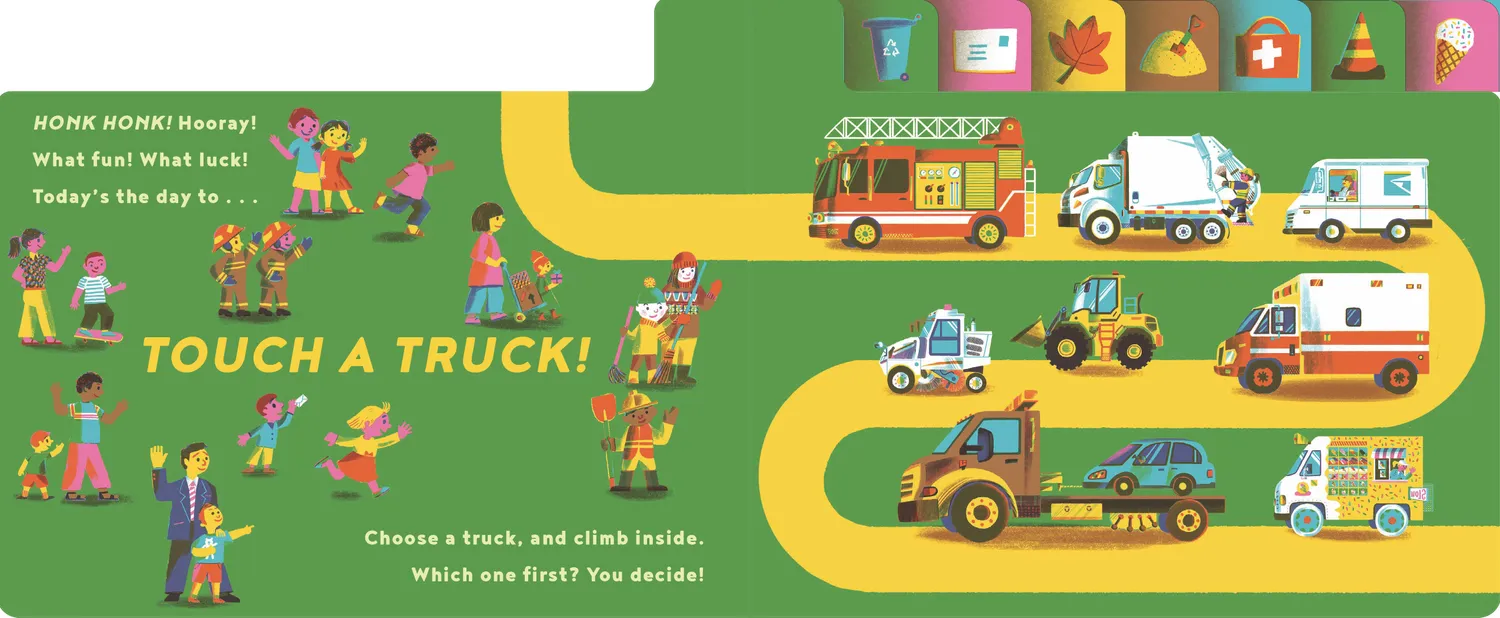 Abrams and Chronicle Touch a Truck Day klaffebok 2-4 år lastebil