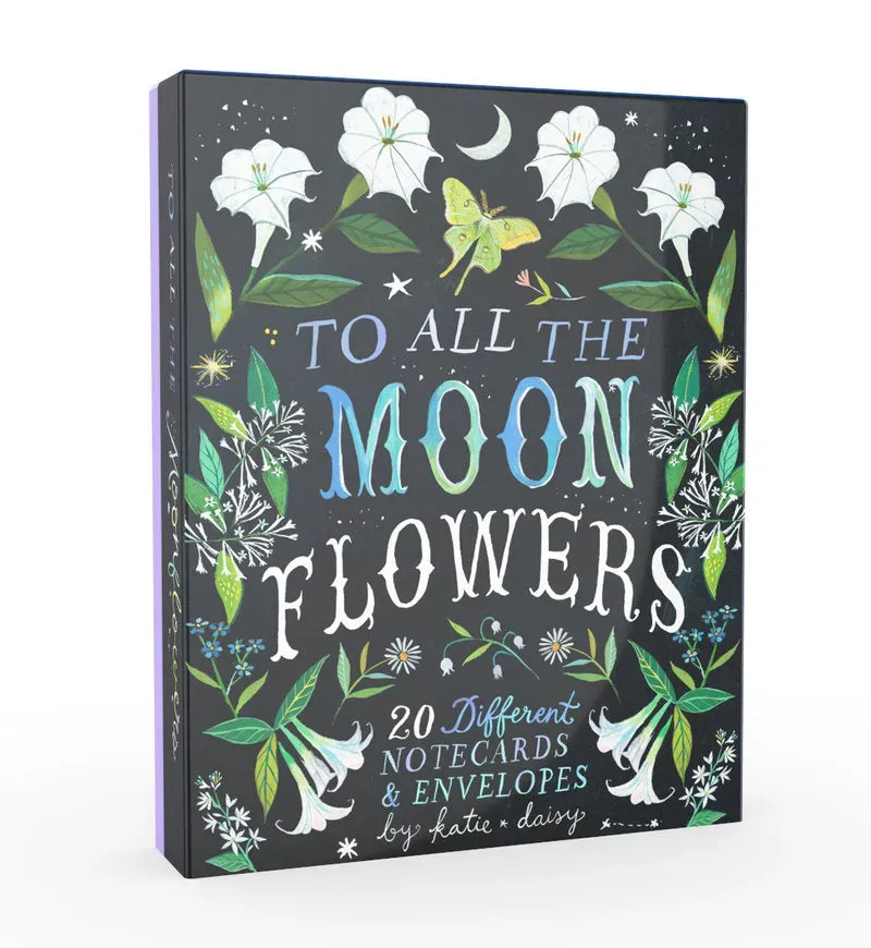 Chronicle Books Moonflowers kortsett 20 notatkort