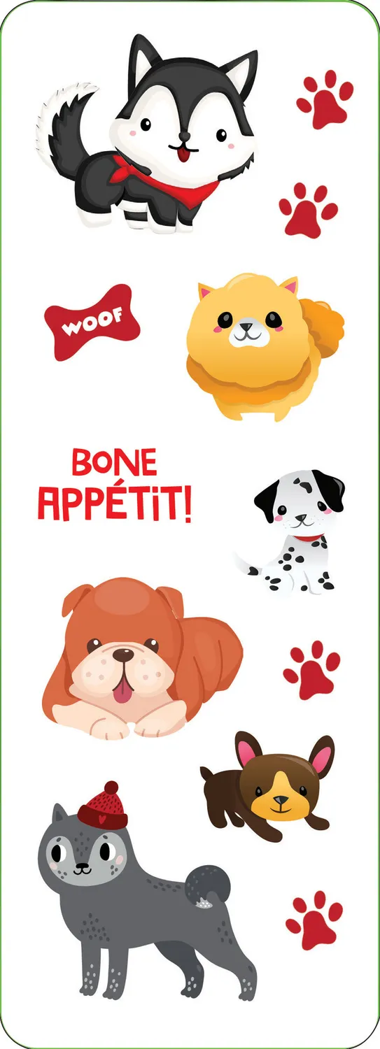 Peter Pauper Press Puppies klistremerkesett 65 stk hunde