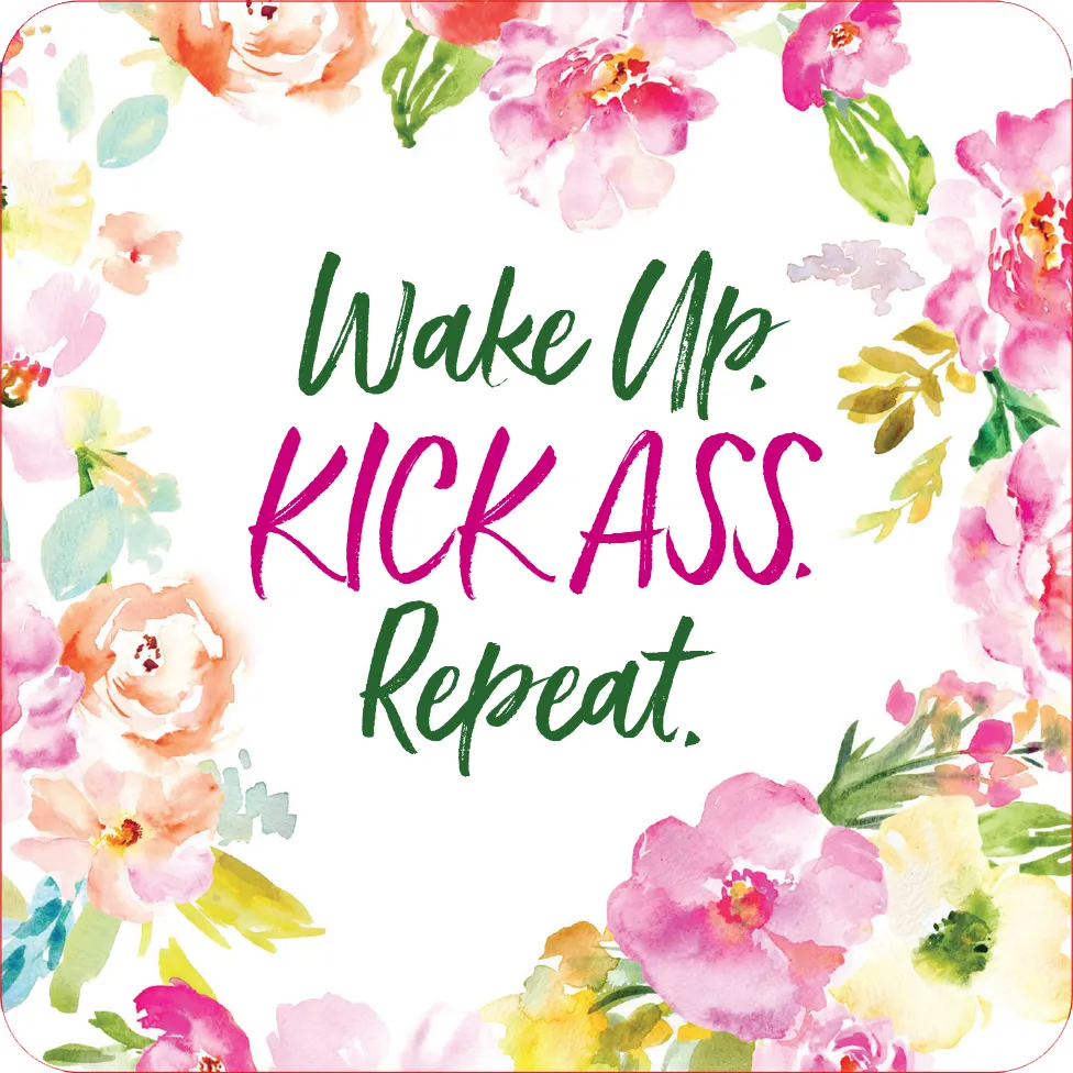 Peter Pauper Press Wake Up Kick Ass Repeat kortsett 60 kort motivasjon