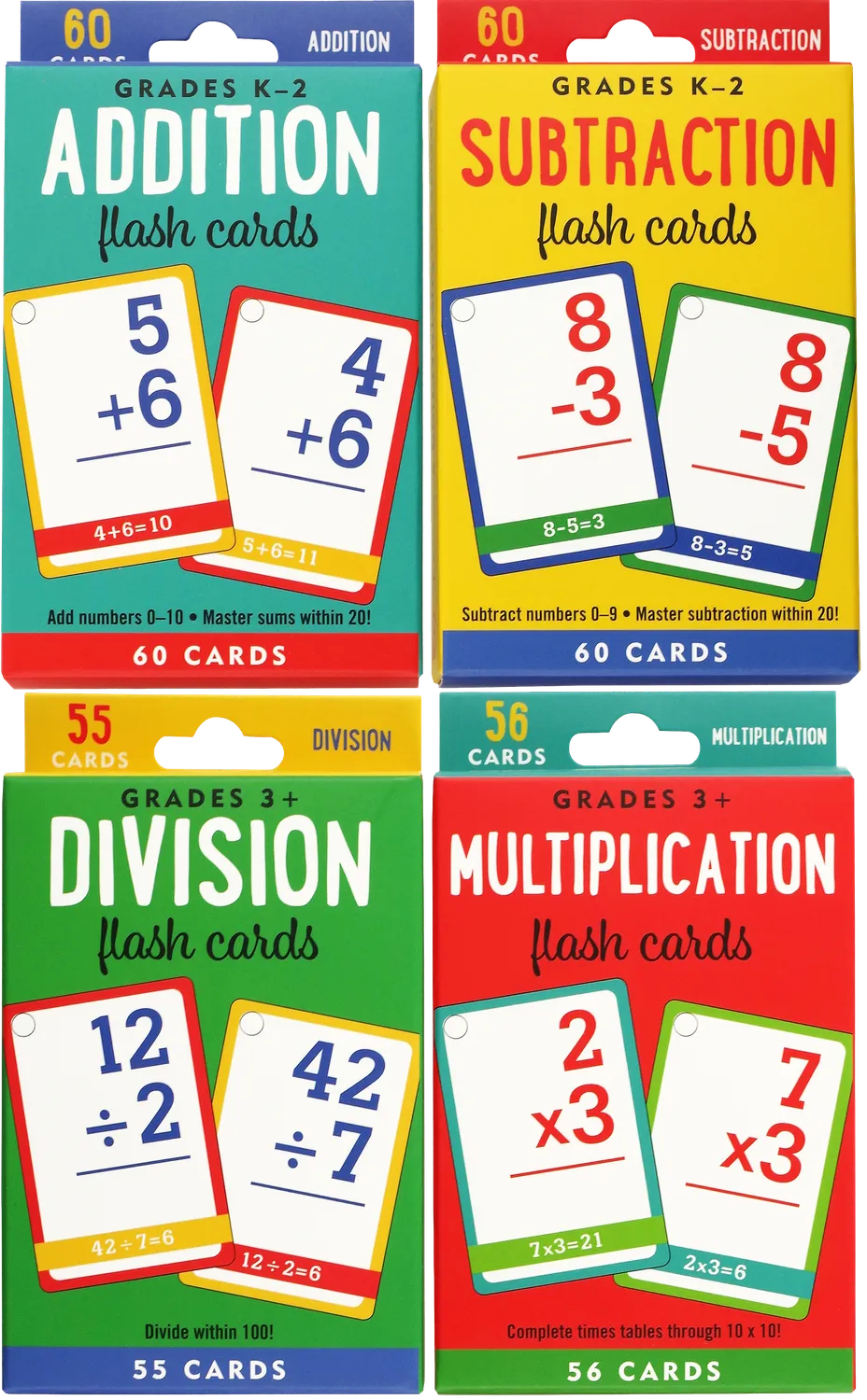 Peter Pauper Press Math Flash Cards puggekort 4-pakning