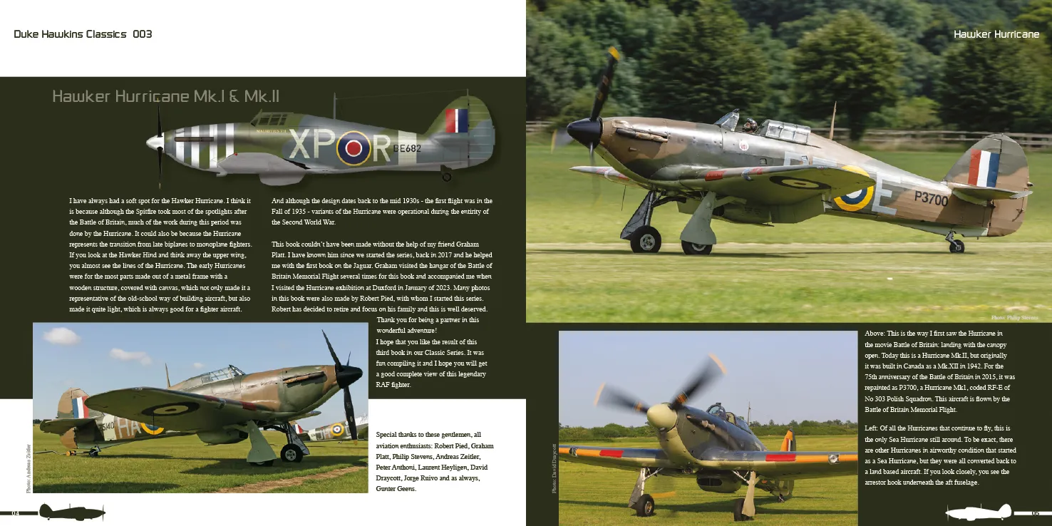 Duke Hawkins Hawker Hurricane bok Classic