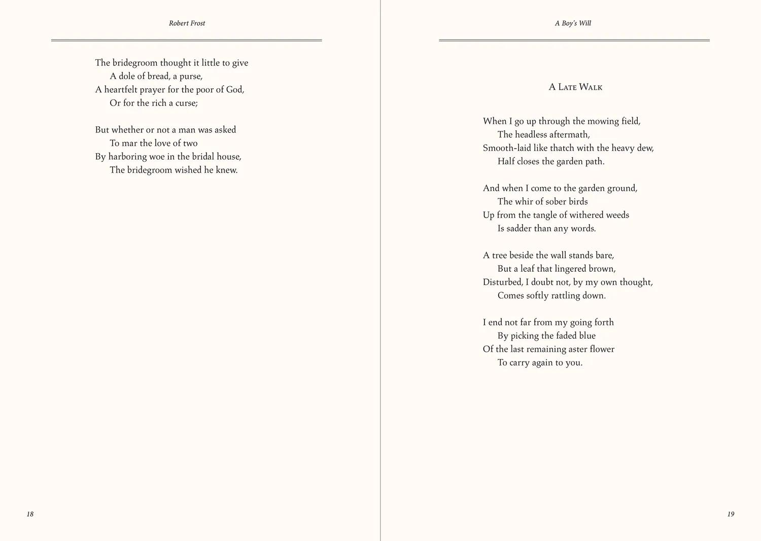 Peter Pauper Poems of Robert Frost diktsamling innbundet gave