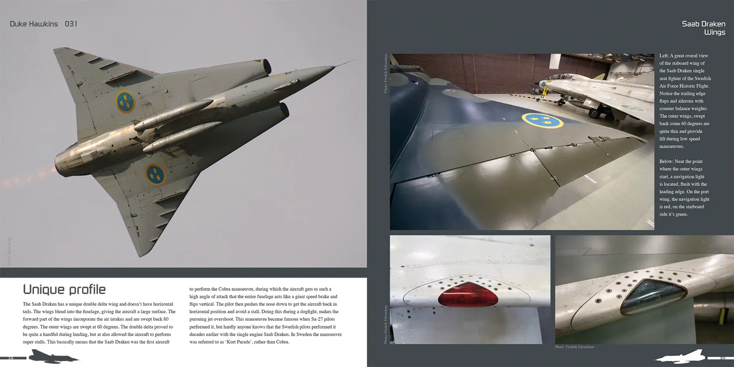 Duke Hawkins Saab 35 Draken bok jagerfly