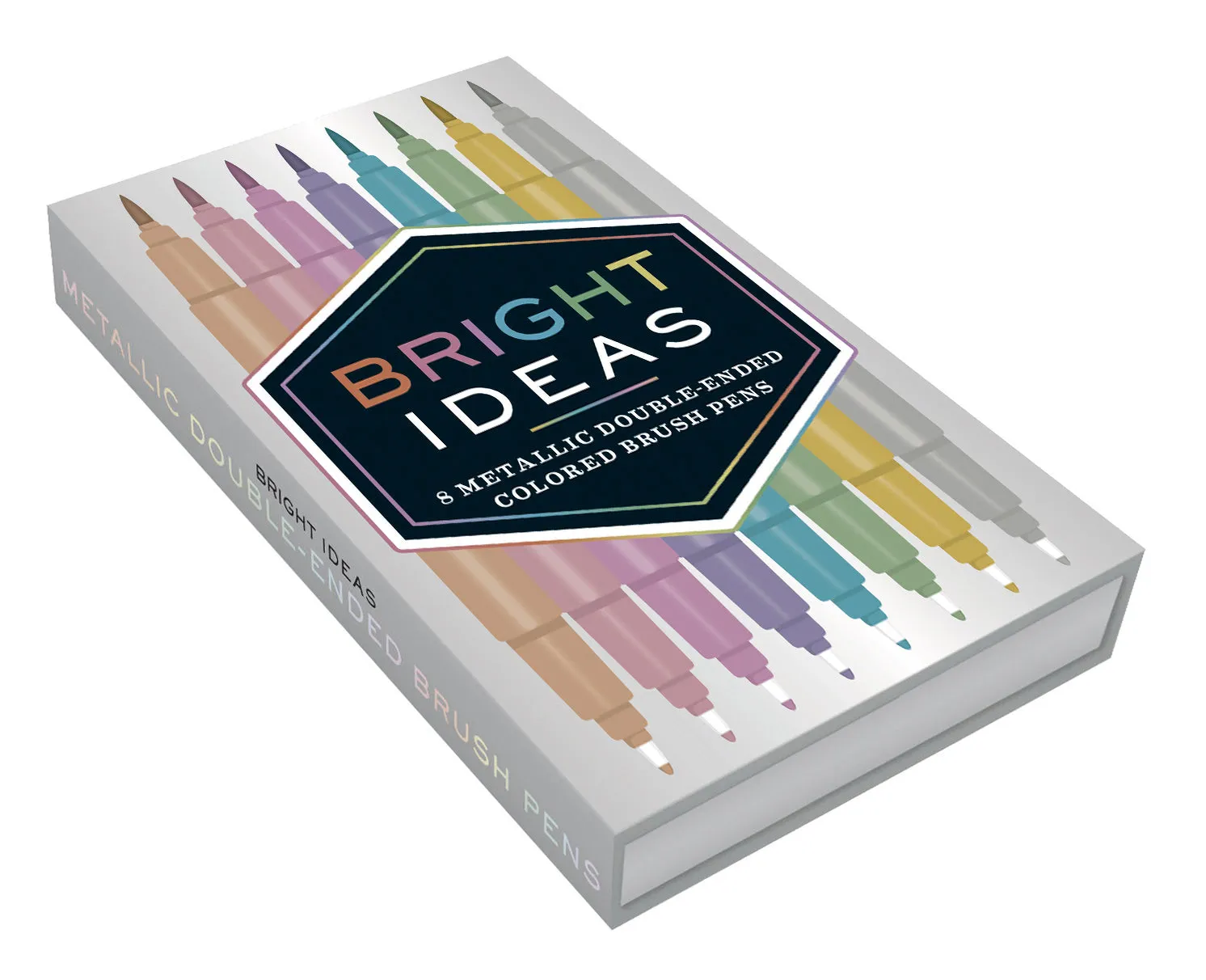 Bright Ideas 8 Metallic Double-Ended Brush Pens tusjer 8 stk