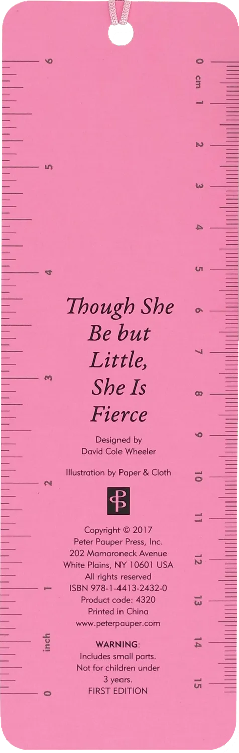 Peter Pauper Press She is Fierce bokmerke perle rosa