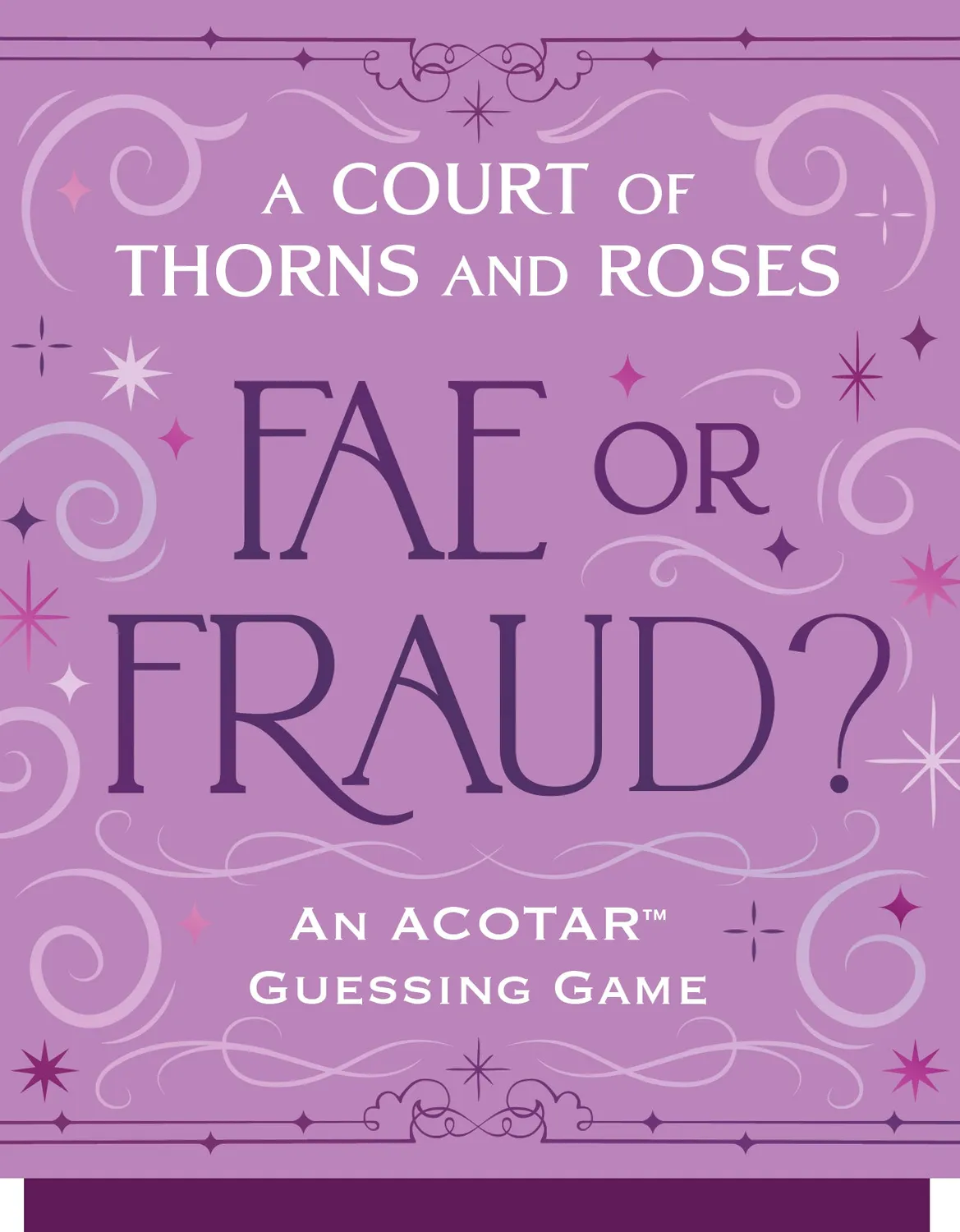 Abrams and Chronicle Fae or Fraud ACOTAR selskapsspill 100 kort