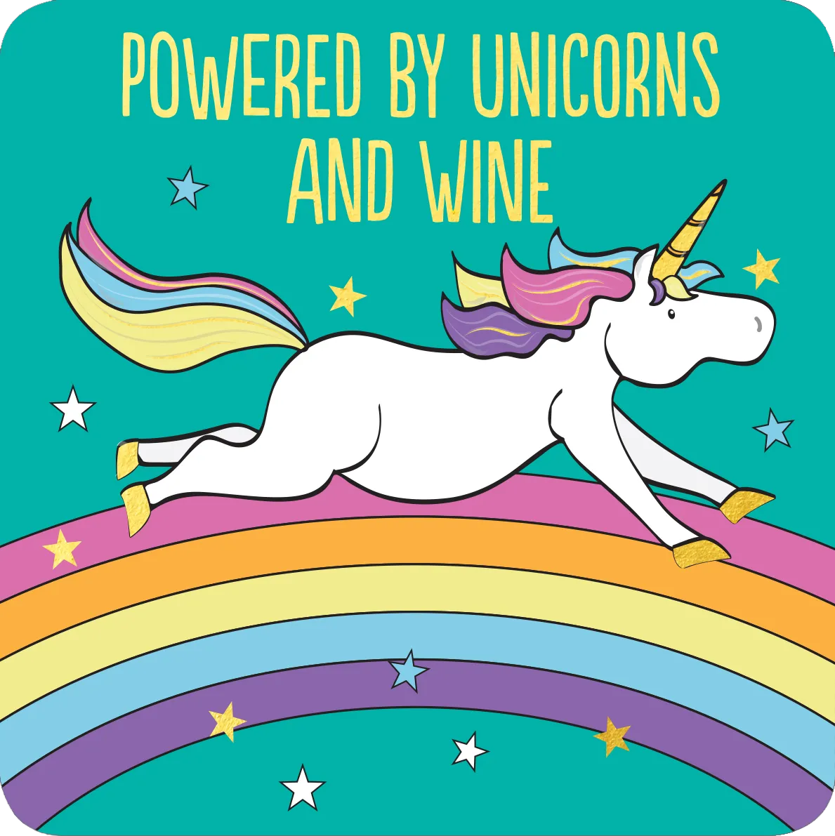 Peter Pauper Press Unicorn drikkebrikker 8 stk