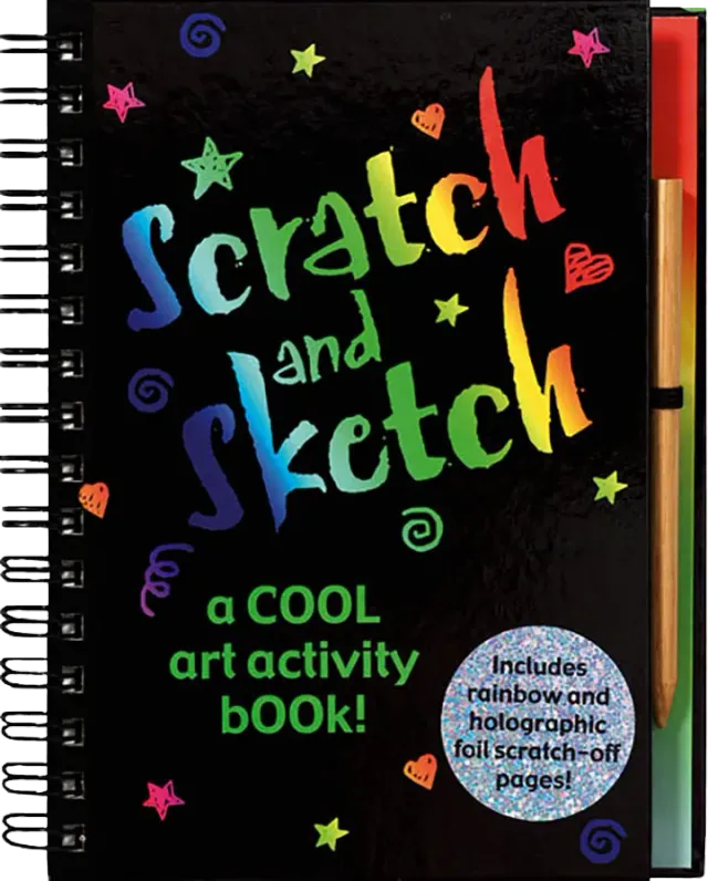 Peter Pauper Press Scratch and Sketch skrapebok med penn