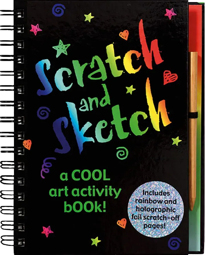 Peter Pauper Press Scratch and Sketch skrapebok med penn