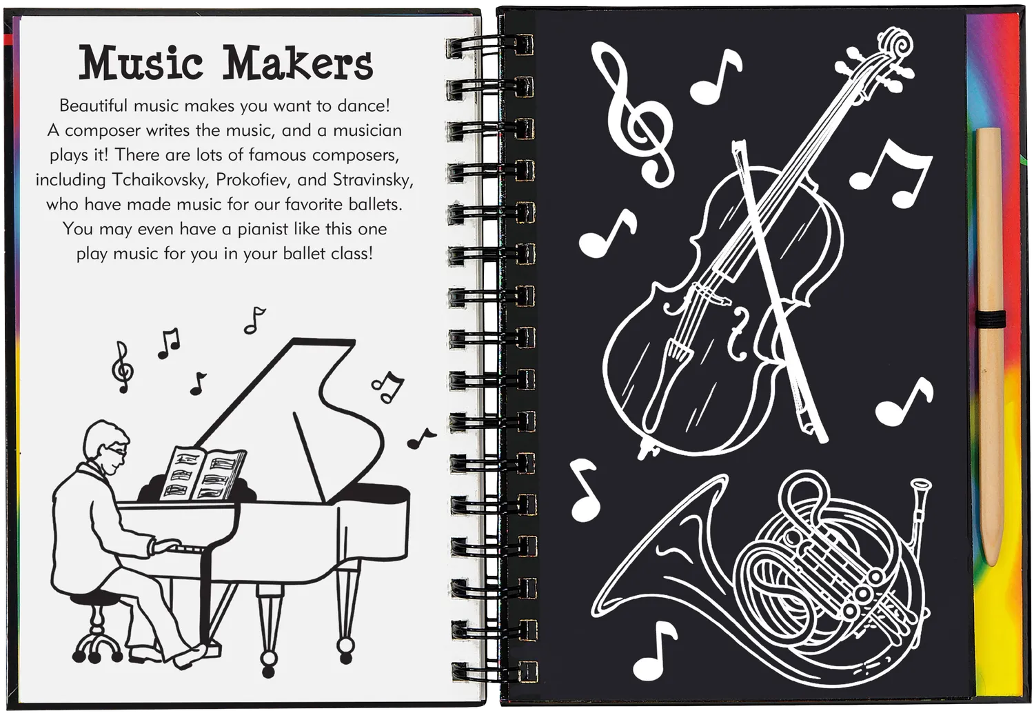 Peter Pauper Press Scratch and Sketch Ballet skrapebok 64 sider