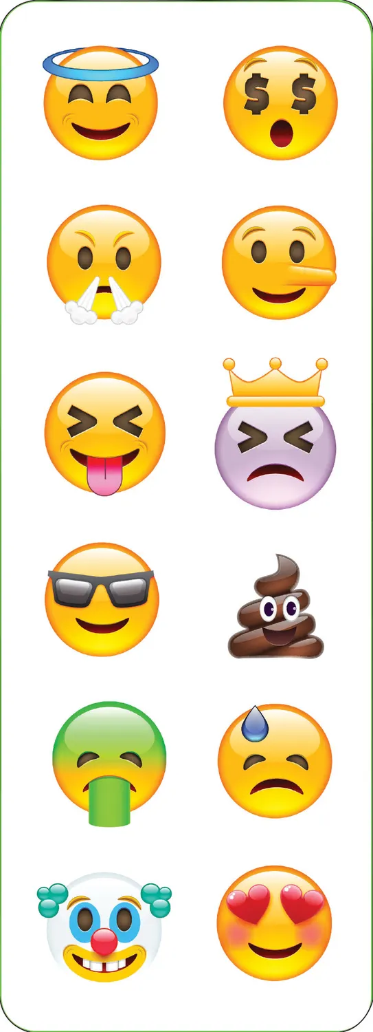 Peter Pauper Press Emojis klistremerkesett 115 stk holografisk