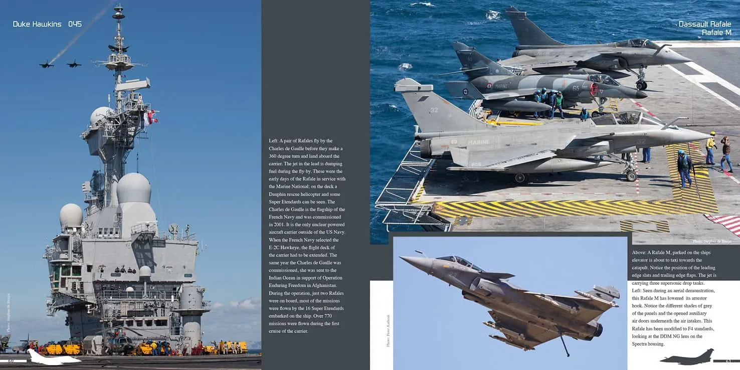 Duke Hawkins Dassault Rafale bok jagerflydetaljer