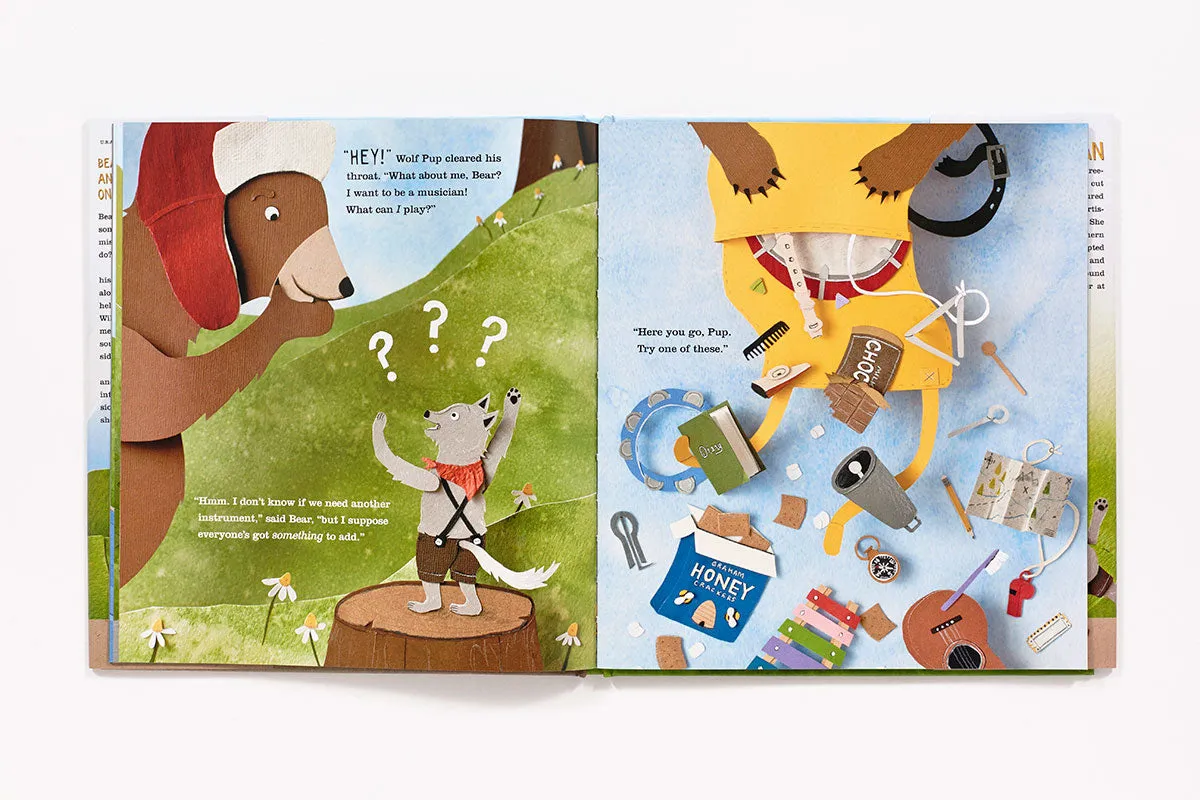 Abrams One Bear Extraordinaire barnebok innbundet musikk