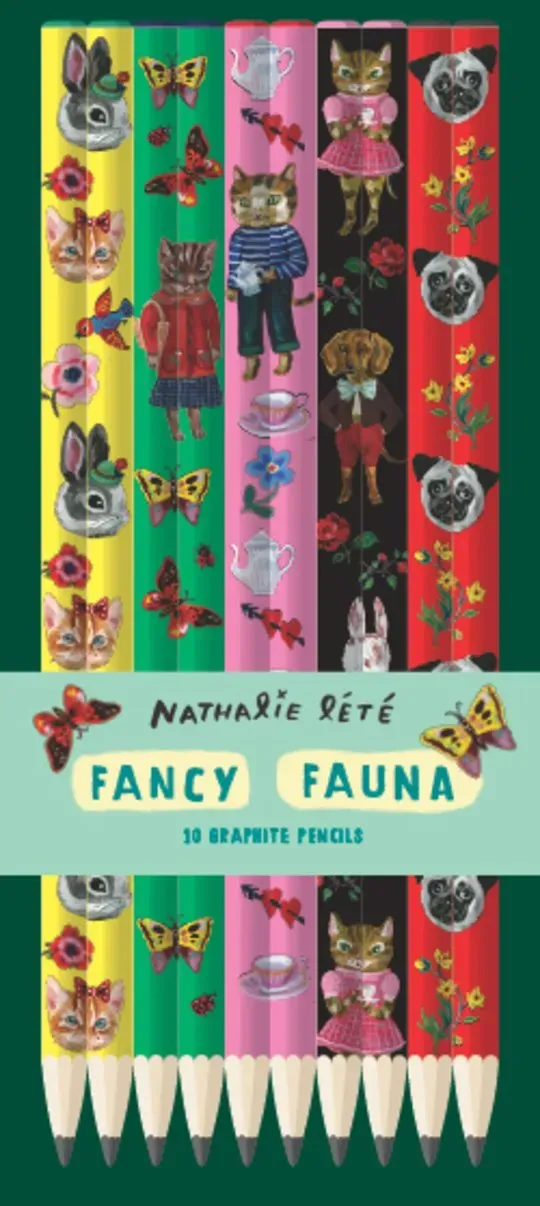 Fancy Fauna 10 blyanter HB Nathalie Lété dyremotiver