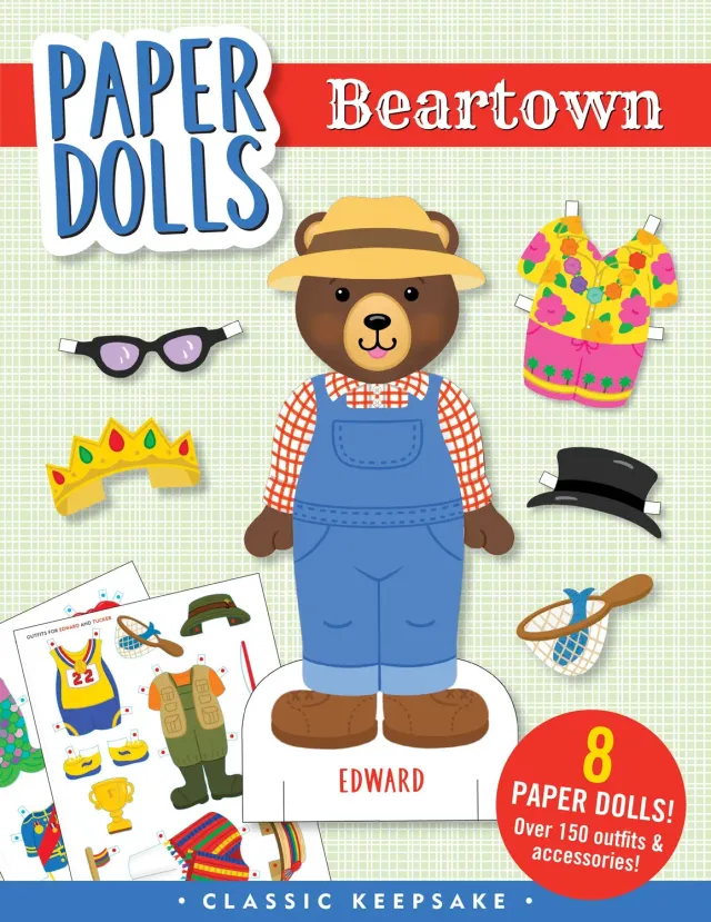 Peter Pauper Press Classic Keepsake Beartown papirdukker 8 stk
