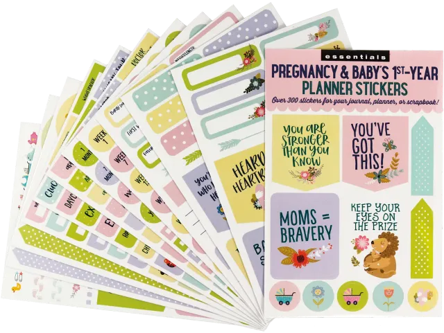 Peter Pauper Press Essentials gravid- og baby klistremerker 300 stk