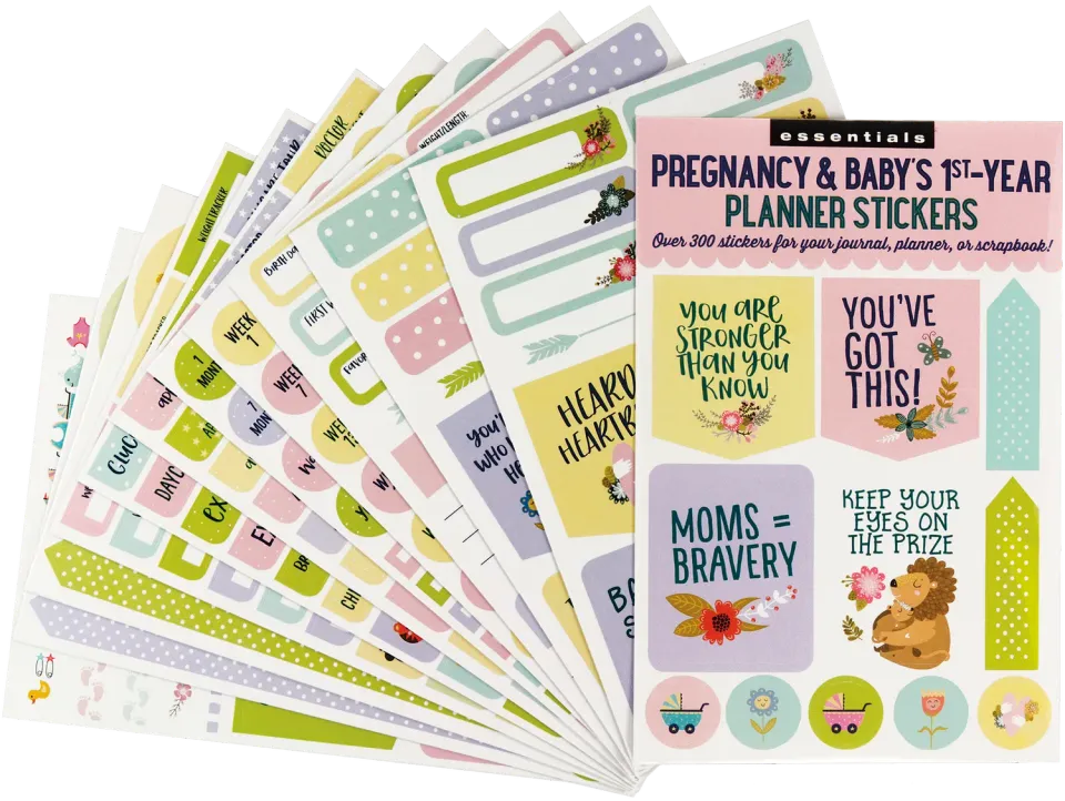 Peter Pauper Press Essentials gravid- og baby klistremerker 300 stk