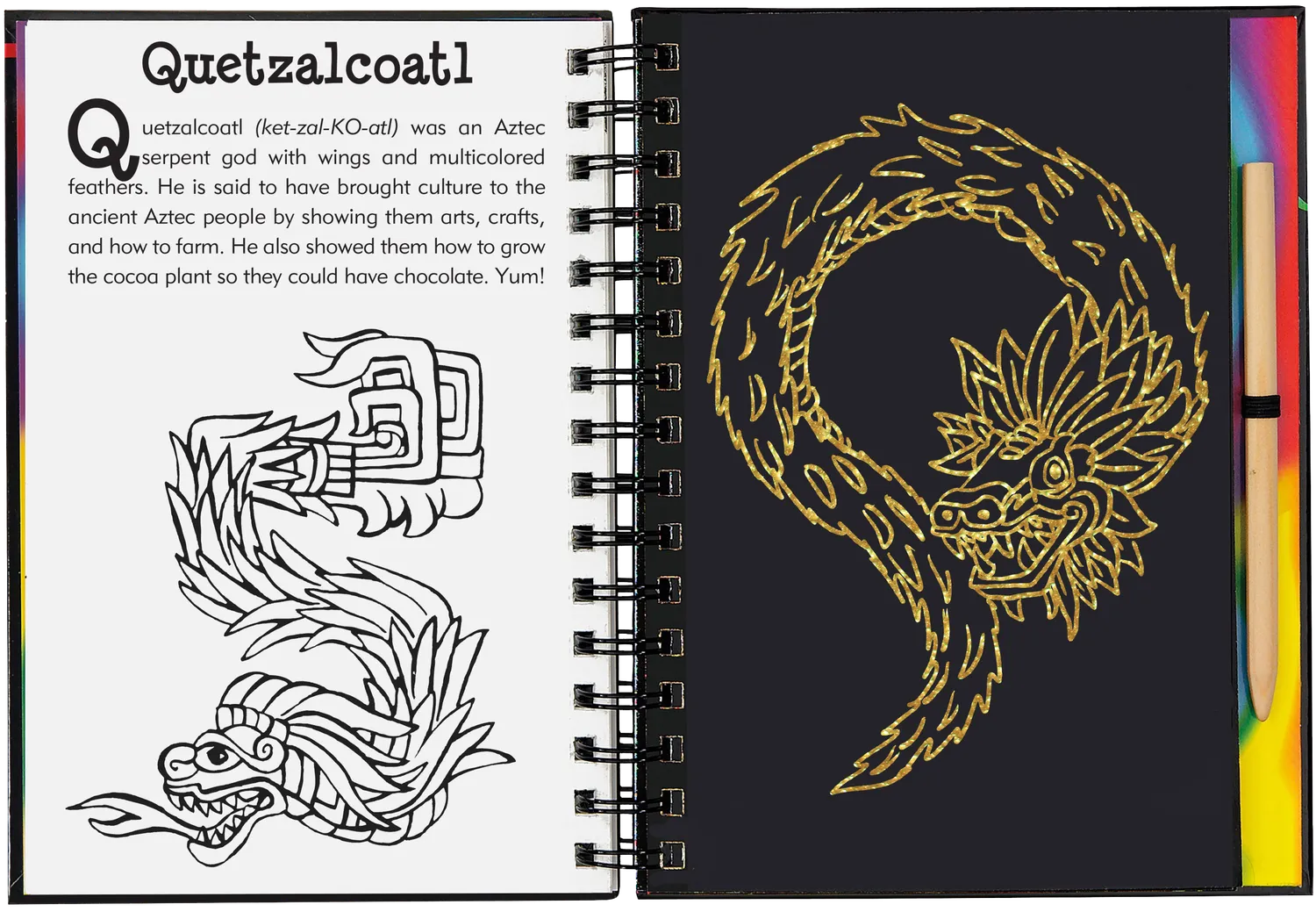 Peter Pauper Press Scratch and Sketch Dragons aktivitetsbok drager