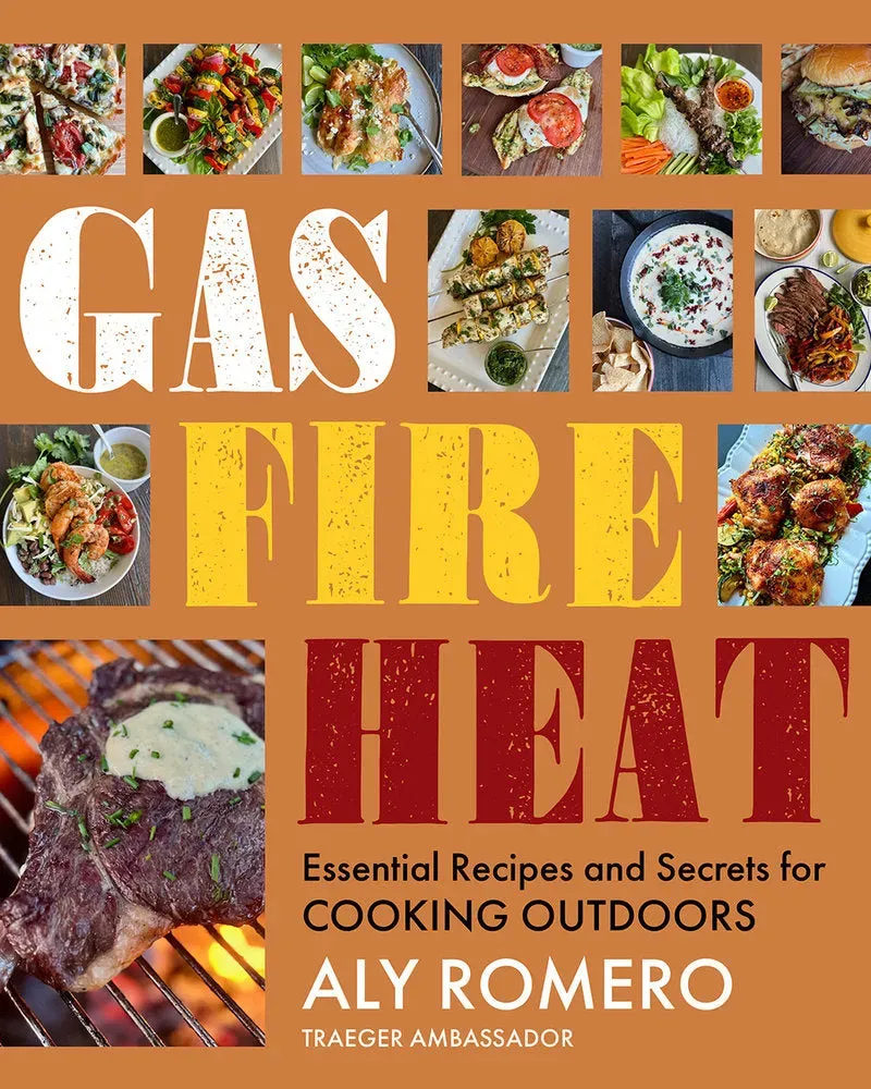 Abrams & Chronicle Books Gas Fire Heat kokebok innbundet utegrilling
