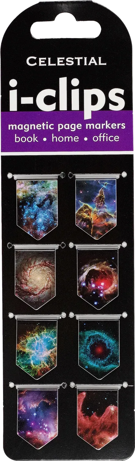 Peter Pauper Press Celestial i-clips magnetiske bokmerker 8 stk