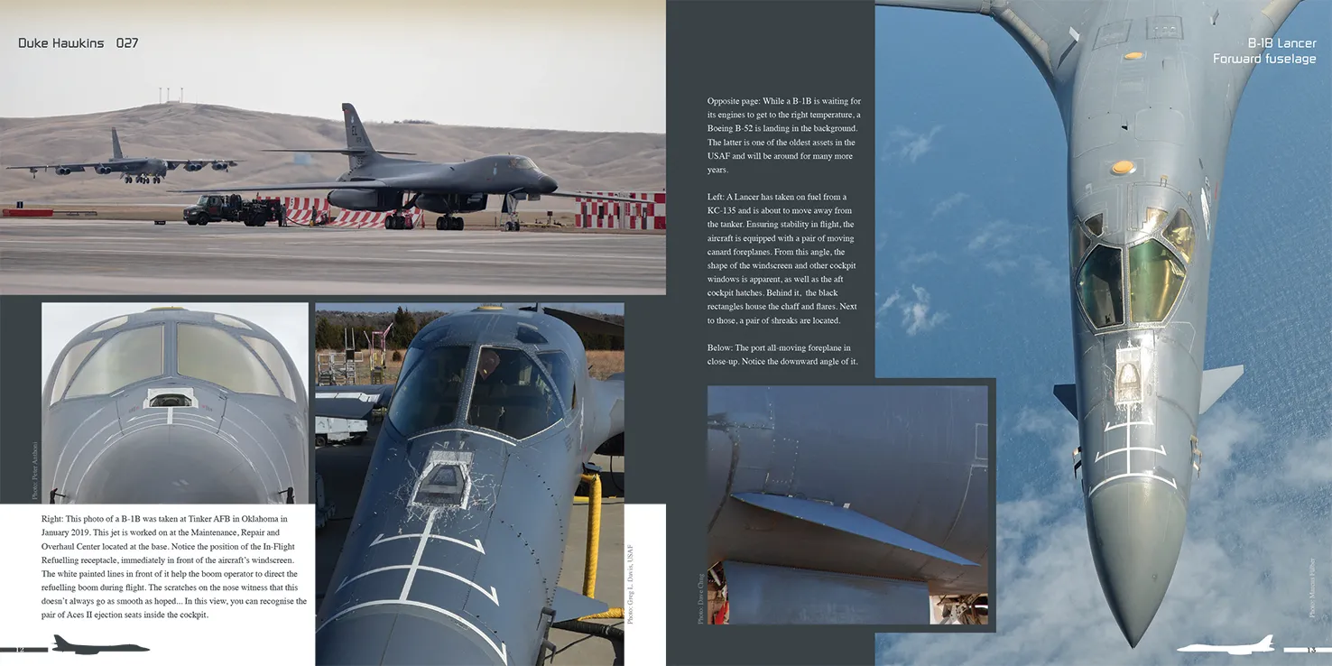 Duke Hawkins Boeing B-1B Lancer bok bombeflybilder