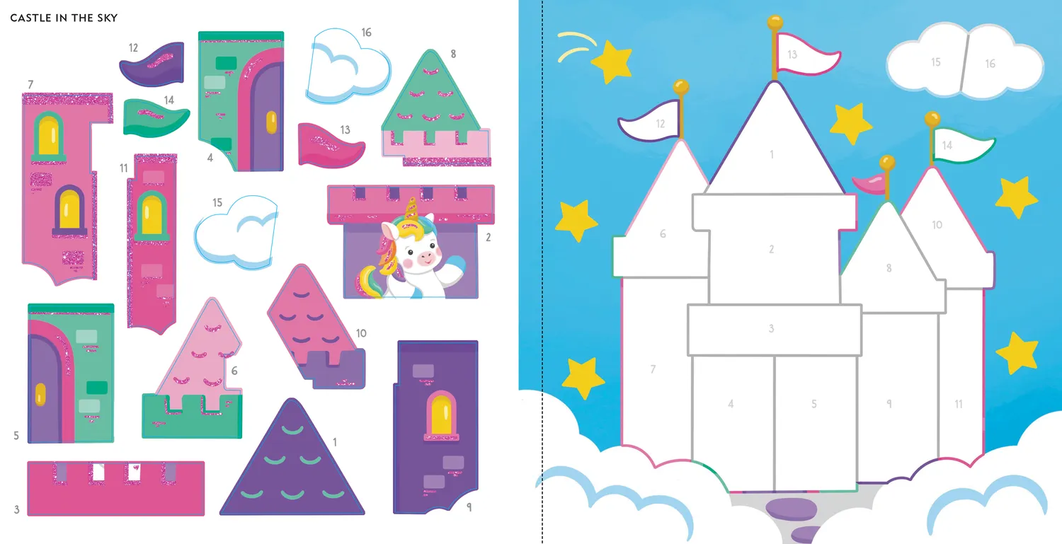 Peter Pauper Press Baby Unicorn Sparkles klistremerkebok