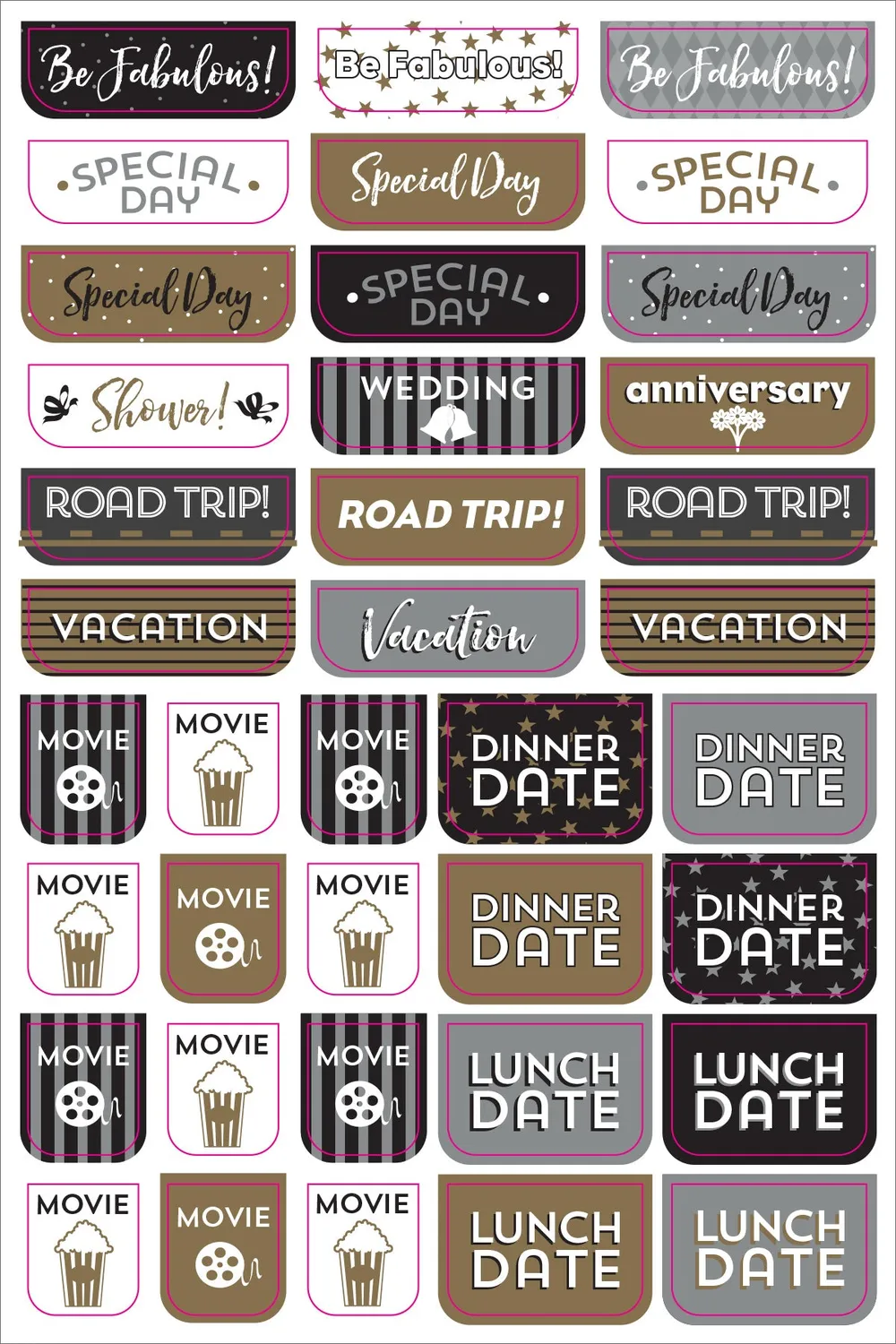 Peter Pauper Press Essentials Planner Stickers klistremerker 1400