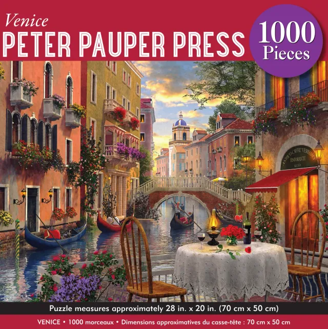 Peter Pauper Press Venice puslespill 1000 brikker solnedgang