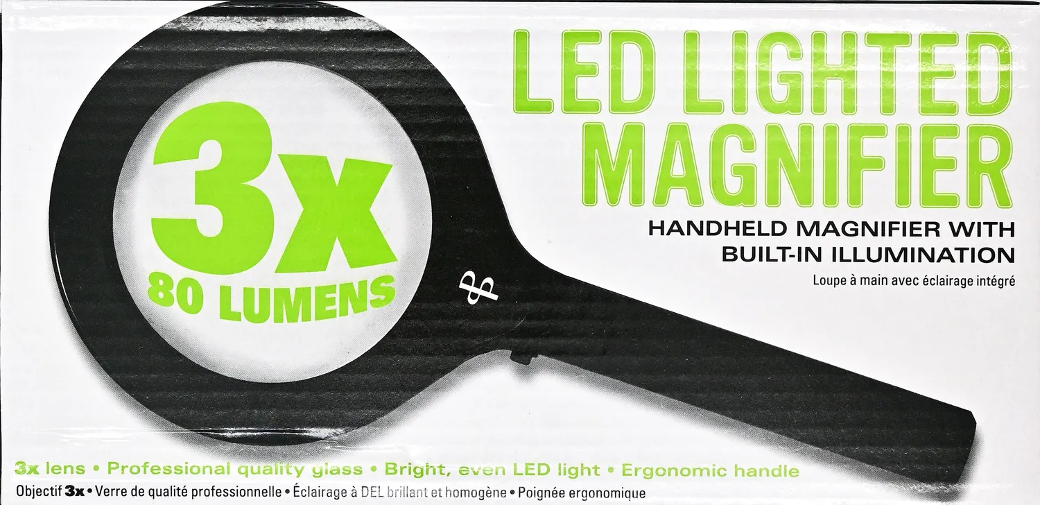 Peter Pauper Press Handheld LED forstørrelsesglass med lys 3x