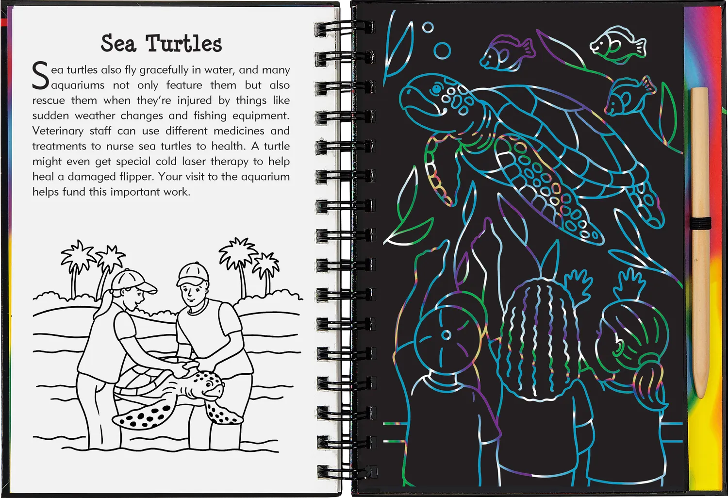 Peter Pauper Press Aquarium Scratch and Sketch skrapebok barn