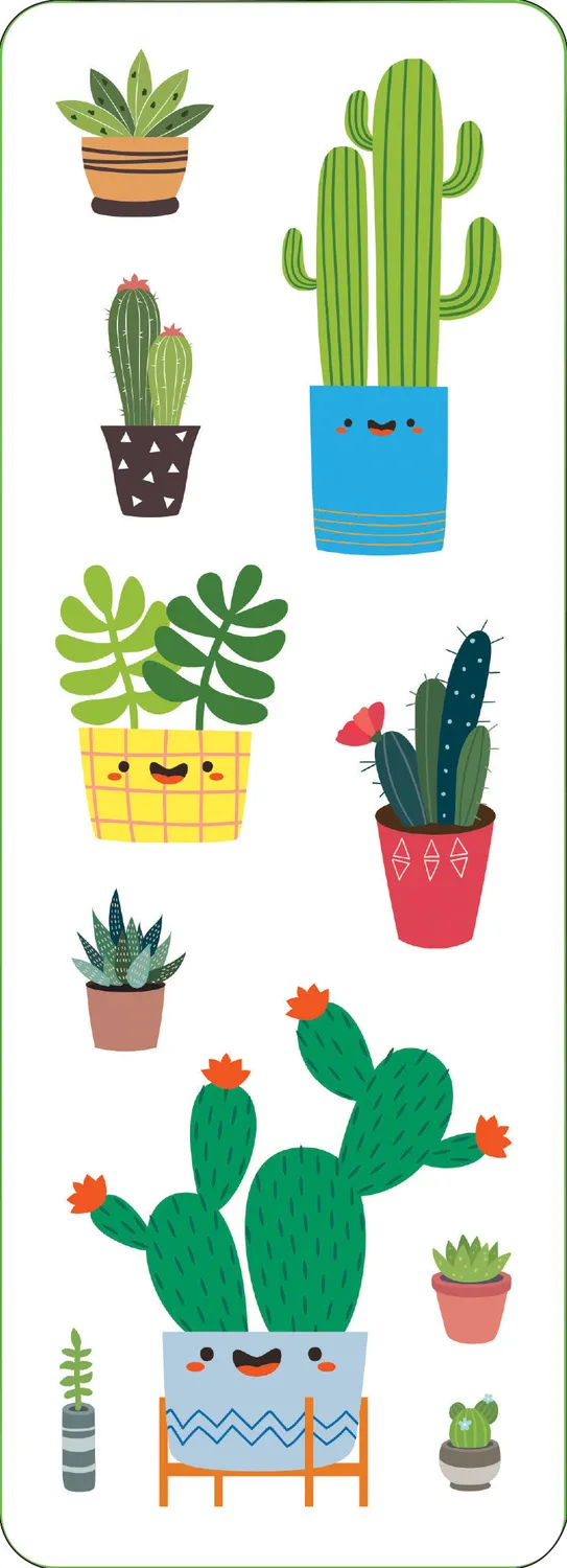 Peter Pauper Press Succulents klistremerker 50+ stk sukkulent