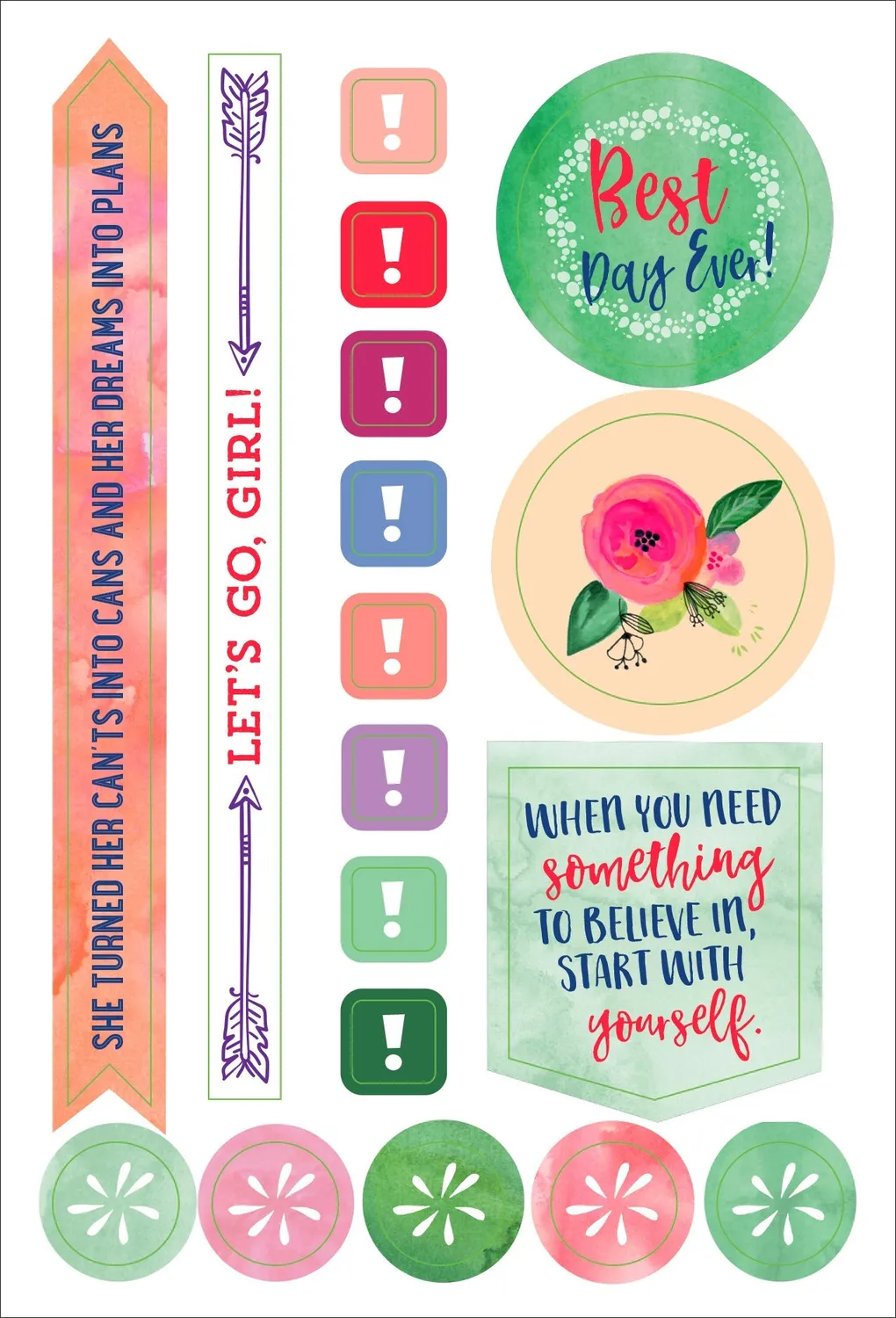 Essentials She Believed plannerklistremerker 160 stk