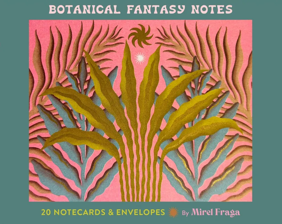 Botanical Fantasy Notes notatkort 20 stk blomster