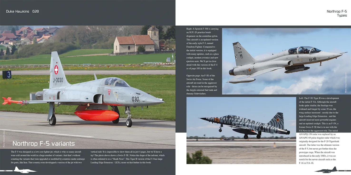 Duke Hawkins Northrop F-5 Tiger II bok modellreferanse