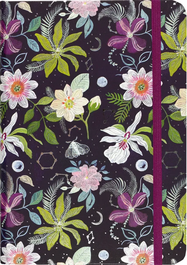 Peter Pauper Press Celestial Garden journal blomster sølvfolie