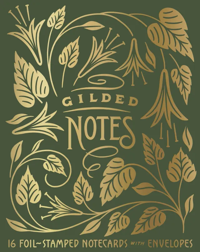 Chronicle Books Gilded Notes notatkort 16 stk gull