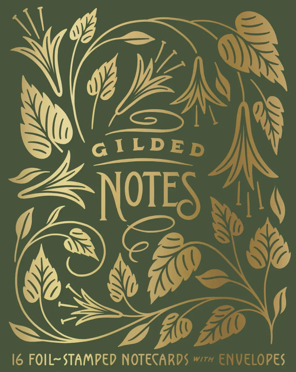 Chronicle Books Gilded Notes notatkort 16 stk gull