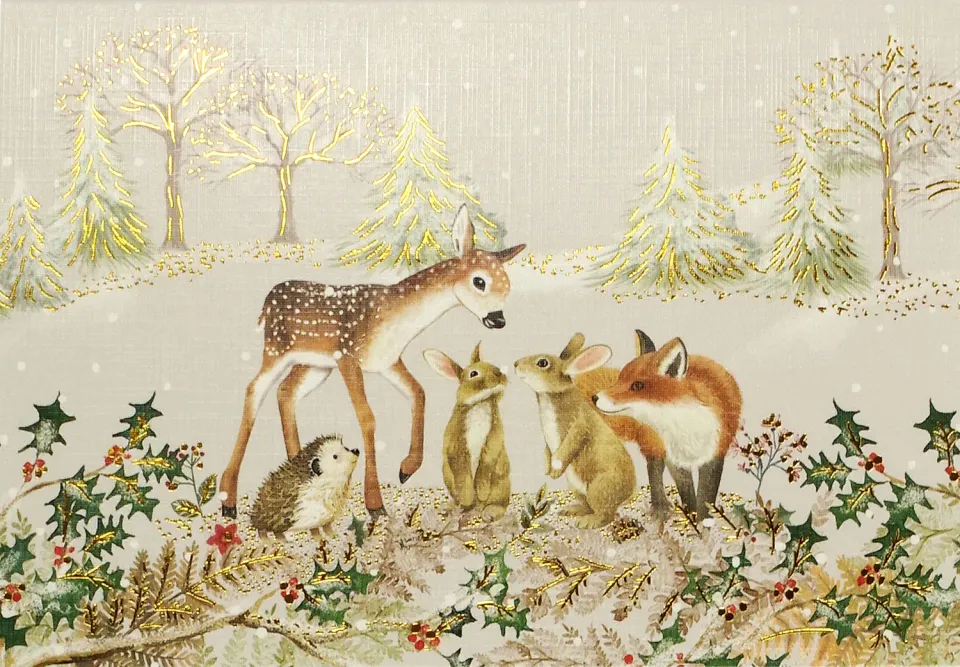 Peter Pauper Press Furry Friends julekort mini 20 stk