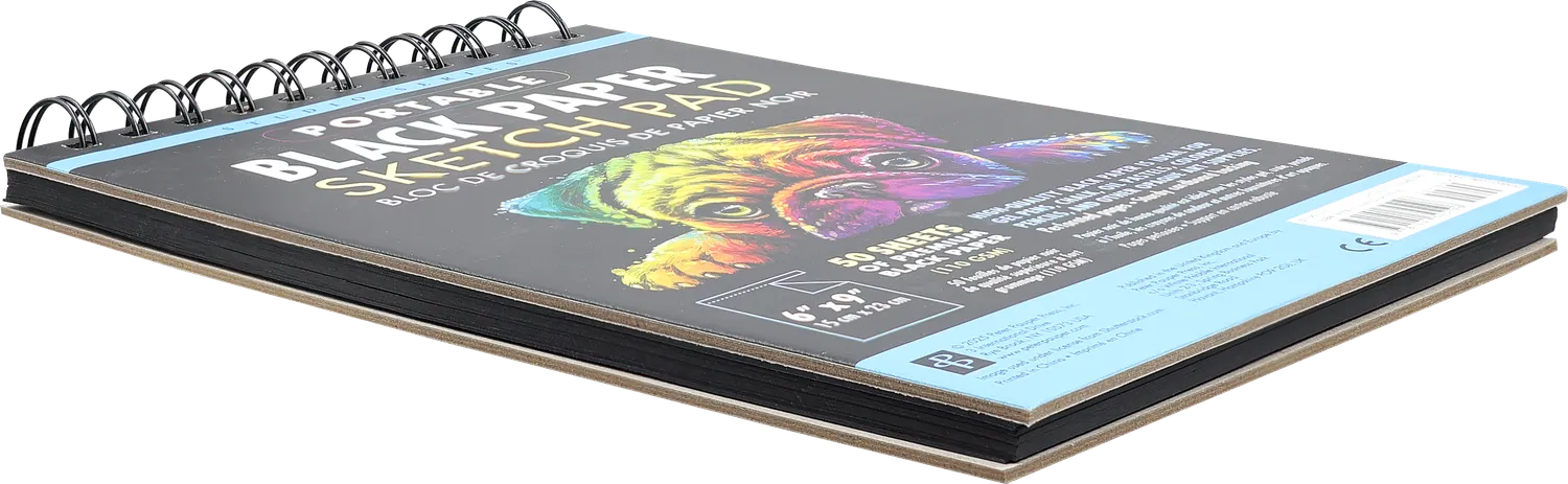Studio Series Portable skisseblokk svart papir A5